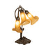 Meyda Tiffany - 251683 - Three Light Table Lamp - Amber Pond Lily - Mahogany Bronze