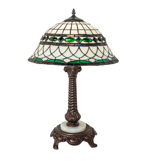 Meyda Tiffany - 253640 - One Light Table Lamp - Tiffany Roman - Mahogany Bronze