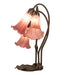 Meyda Tiffany - 254357 - Three Light Table Lamp - Lavender Pond Lily - Mahogany Bronze