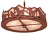 Meyda Tiffany - 254818 - LED Fan Light Fixture - Running Horses - Rust
