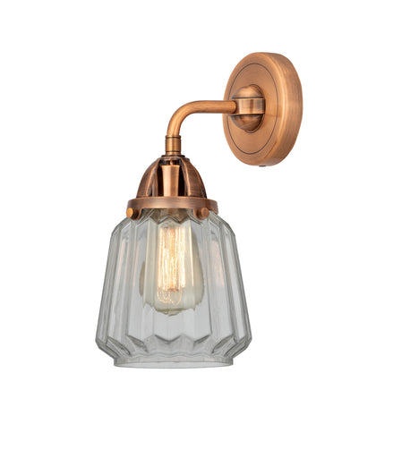 Nouveau 2 LED Wall Sconce Antique Copper