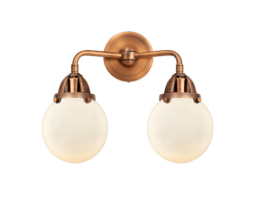 Innovations - 288-2W-AC-G201-6 - Two Light Bath Vanity - Nouveau 2 - Antique Copper