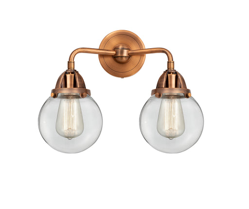 Nouveau 2 Two Light Bath Vanity Antique Copper