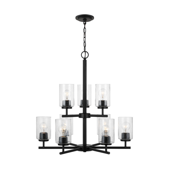 Generation Lighting - 31172-112 - Nine Light Chandelier - Oslo - Midnight Black