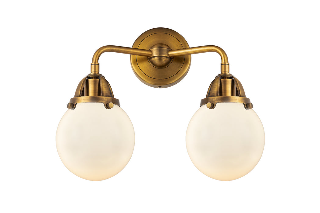 Innovations - 288-2W-BB-G201-6 - Two Light Bath Vanity - Nouveau 2 - Brushed Brass