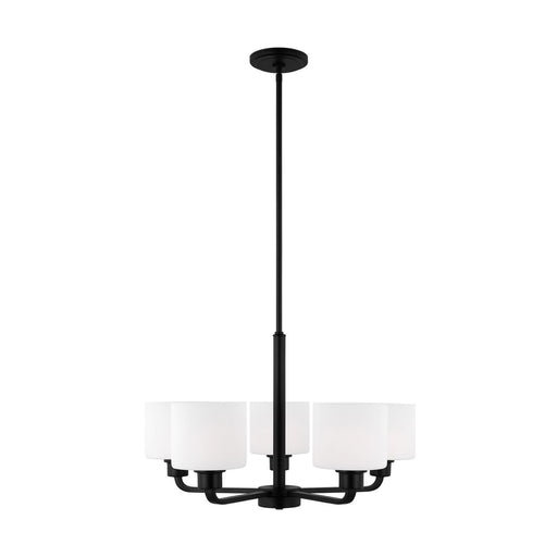 Generation Lighting - 3128805-112 - Five Light Chandelier - Canfield - Midnight Black