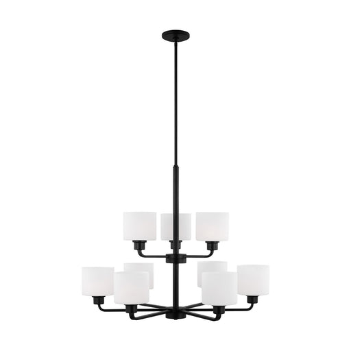 Generation Lighting - 3128809-112 - Nine Light Chandelier - Canfield - Midnight Black