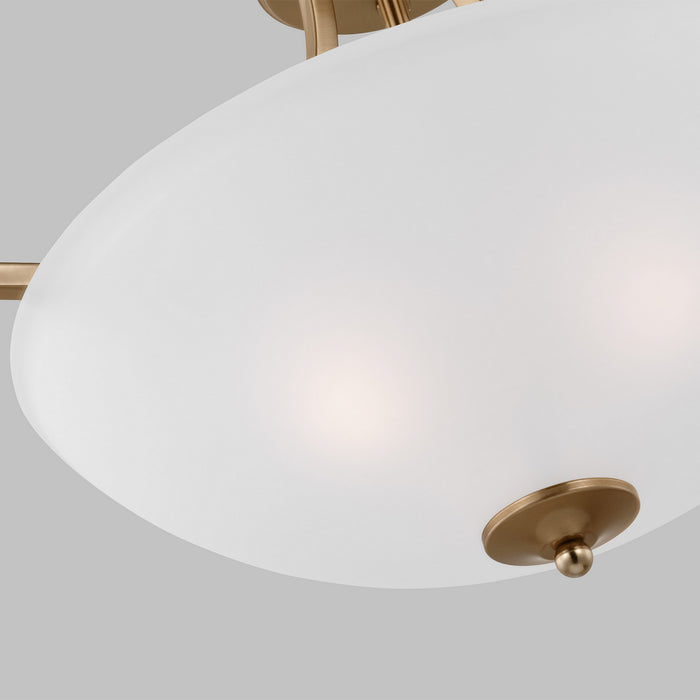 Generation Lighting - 7716503-848 - Three Light Semi-Flush Convertible Pendant - Geary - Satin Brass