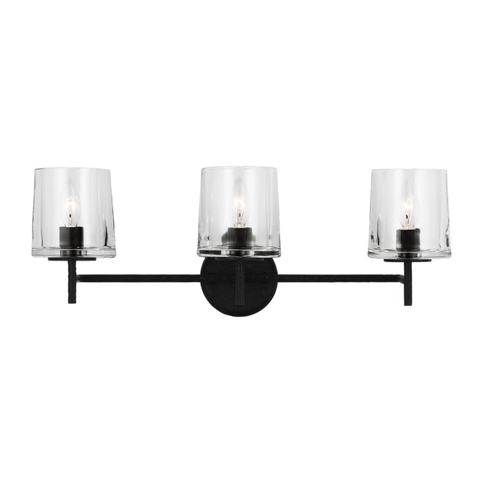 Generation Lighting - EV1003AI - Three Light Vanity - ED Ellen DeGeneres - Aged Iron