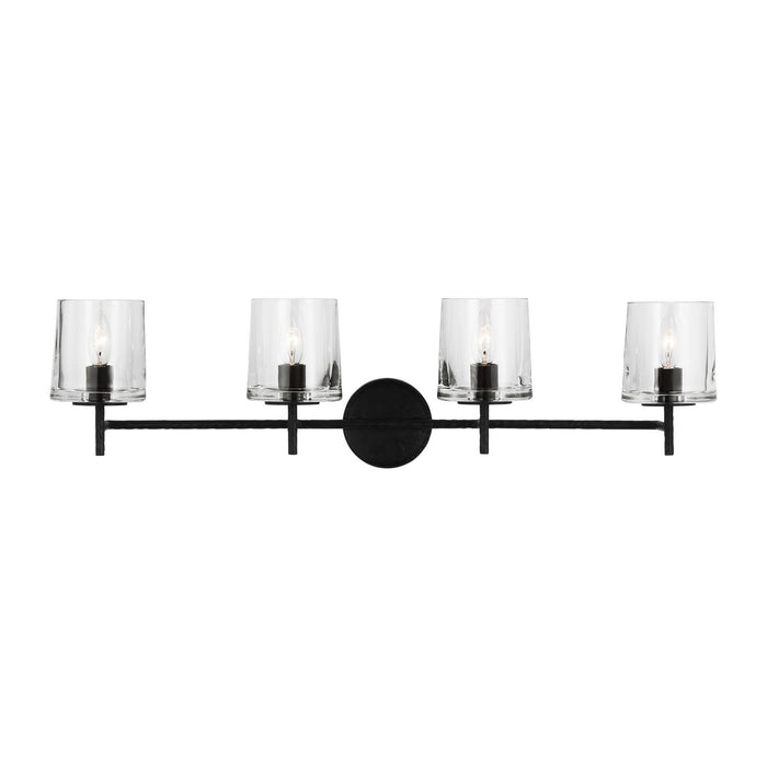 Generation Lighting - EV1004AI - Four Light Vanity - ED Ellen DeGeneres - Aged Iron