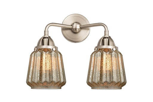 Nouveau 2 Two Light Bath Vanity Brushed Satin Nickel