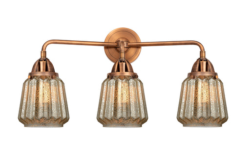 Innovations - 288-3W-AC-G146 - Three Light Bath Vanity - Nouveau 2 - Antique Copper