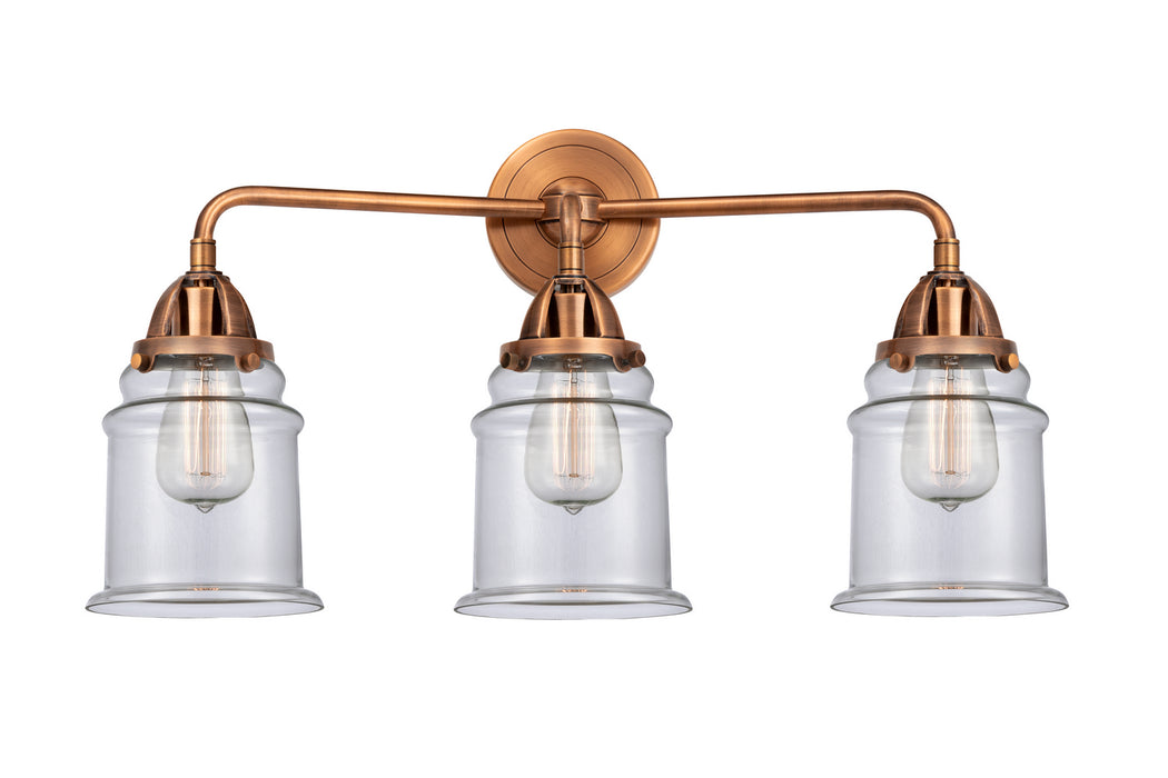 Innovations - 288-3W-AC-G182 - Three Light Bath Vanity - Nouveau 2 - Antique Copper