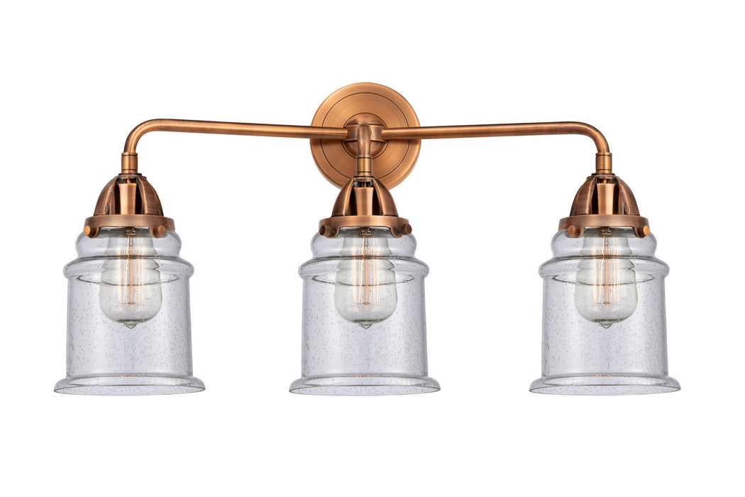 Innovations - 288-3W-AC-G184 - Three Light Bath Vanity - Nouveau 2 - Antique Copper