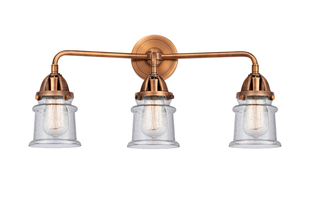 Innovations - 288-3W-AC-G184S - Three Light Bath Vanity - Nouveau 2 - Antique Copper