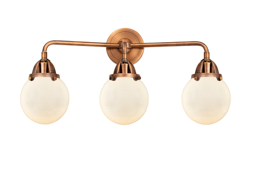 Innovations - 288-3W-AC-G201-6 - Three Light Bath Vanity - Nouveau 2 - Antique Copper