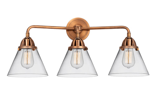 Nouveau 2 LED Bath Vanity Antique Copper