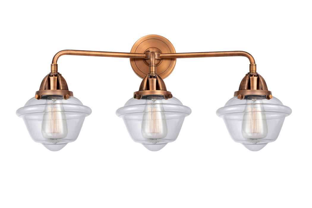 Innovations - 288-3W-AC-G532 - Three Light Bath Vanity - Nouveau 2 - Antique Copper