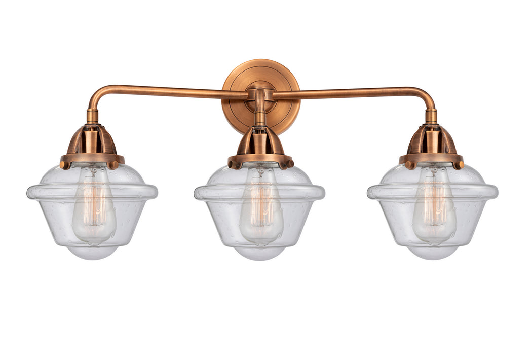 Innovations - 288-3W-AC-G534 - Three Light Bath Vanity - Nouveau 2 - Antique Copper