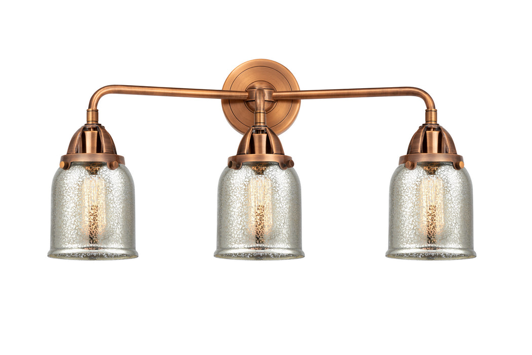 Innovations - 288-3W-AC-G58 - Three Light Bath Vanity - Nouveau 2 - Antique Copper