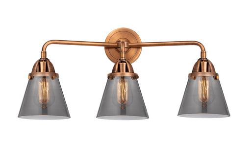 Nouveau 2 Three Light Bath Vanity Antique Copper