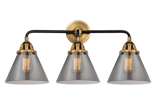 Nouveau 2 LED Bath Vanity Black Antique Brass