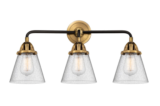 Nouveau 2 LED Bath Vanity Black Antique Brass