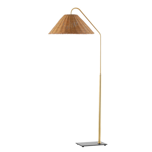 Mitzi - HL599401-AGB/TBK - One Light Floor Lamp - Lauren - Aged Brass
