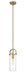 Innovations - 423-1S-BB-4CL-LED - LED Mini Pendant - Pilaster - Brushed Brass