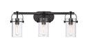 Innovations - 423-3W-BK-4CL-LED - LED Bath Vanity - Pilaster - Matte Black