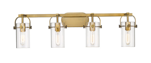 Innovations - 423-4W-BB-4CL - LED Bath Vanity - Pilaster - Brushed Brass