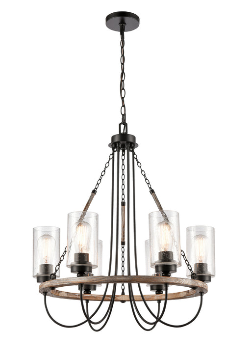 Innovations - 442-6CR-BK-G4424 - Six Light Chandelier - Paladin - Matte Black