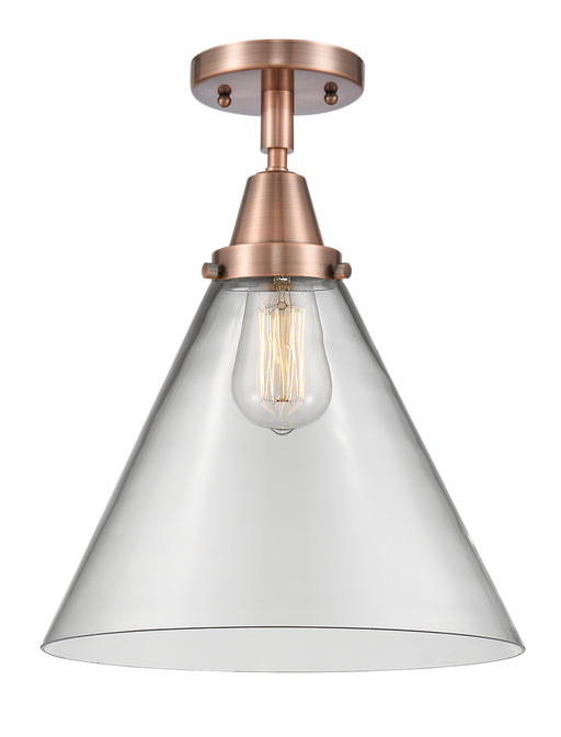 Innovations - 447-1C-AC-G42-L-LED - LED Flush Mount - Caden - Antique Copper