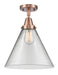 Innovations - 447-1C-AC-G42-L-LED - LED Flush Mount - Caden - Antique Copper