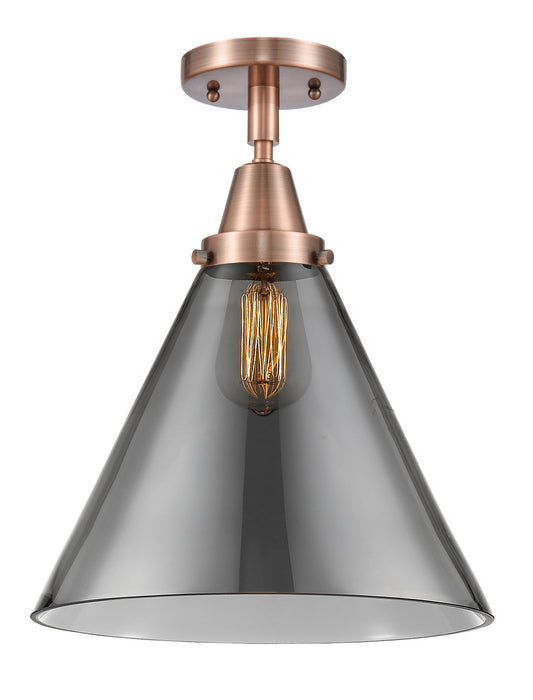Innovations - 447-1C-AC-G43-L - One Light Flush Mount - Caden - Antique Copper