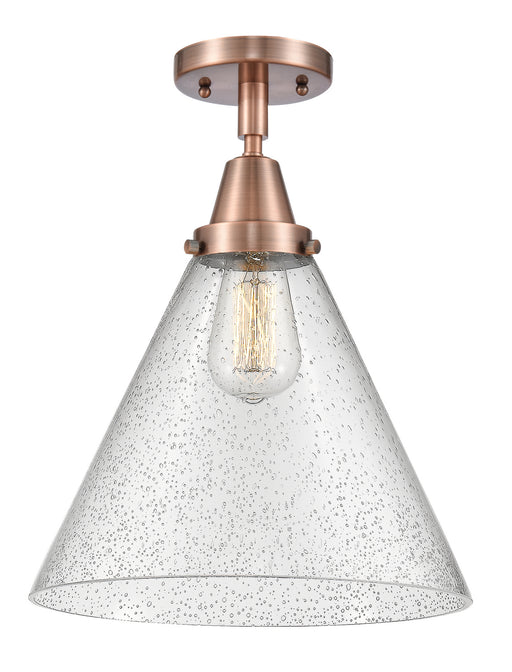 Innovations - 447-1C-AC-G44-L - One Light Flush Mount - Caden - Antique Copper