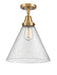 Innovations - 447-1C-BB-G44-L - One Light Flush Mount - Caden - Brushed Brass