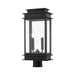 Livex Lighting - 2017-04 - Two Light Outdoor Post Top Lantern - Princeton - Black with Polished Chrome Stainless Steel Reflector
