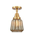 Innovations - 447-1C-SG-G146 - One Light Flush Mount - Caden - Satin Gold
