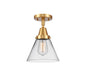 Innovations - 447-1C-SG-G42 - One Light Flush Mount - Caden - Satin Gold