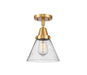 Innovations - 447-1C-SG-G44 - One Light Flush Mount - Caden - Satin Gold