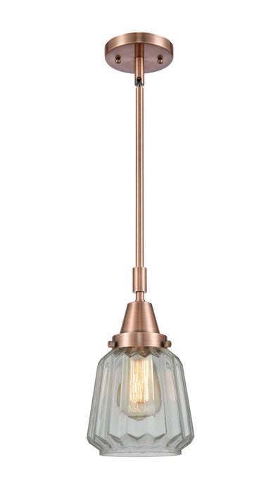 Innovations - 447-1S-AC-G142 - One Light Mini Pendant - Caden - Antique Copper