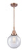 Innovations - 447-1S-AC-G204-8 - One Light Mini Pendant - Caden - Antique Copper