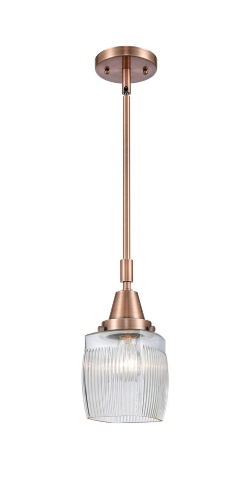 Innovations - 447-1S-AC-G302 - One Light Mini Pendant - Caden - Antique Copper