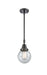 Innovations - 447-1S-BK-G204-6 - One Light Mini Pendant - Caden - Matte Black