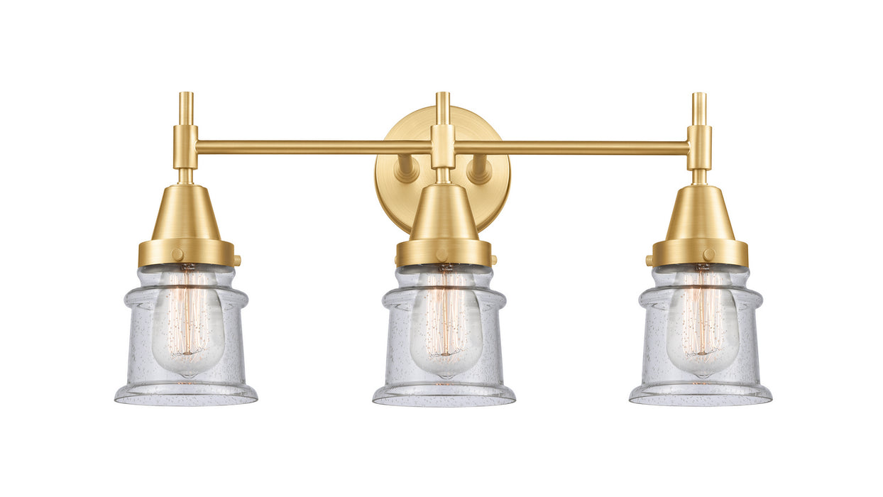 Innovations - 447-3W-SG-G184S - Three Light Bath Vanity - Caden - Satin Gold