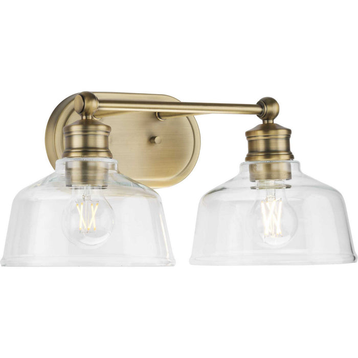 Progress Lighting - P300396-163 - Two Light Bath - Singleton - Vintage Brass