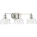 Progress Lighting - P300397-009 - Three Light Bath - Singleton - Brushed Nickel