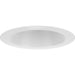 Progress Lighting - P806002-028 - One Light Baffle Splay Trim - Satin White