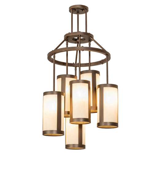 Meyda Tiffany - 246113 - Six Light Chandelier - Cartier - Bronze